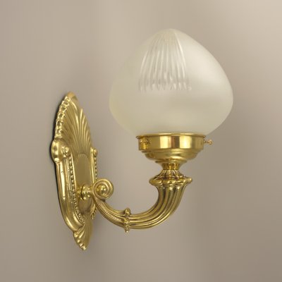 Vintage Brass Wall Lamps, Austria, 1920s, Set of 2-KDB-1777143