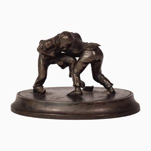 Vintage Bronze Boys Figure-AOI-1311602