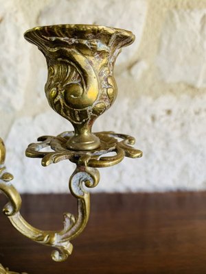 Vintage Bronze Candelabras, Set of 2-OJT-1705137