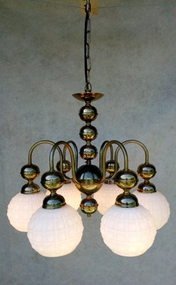 Vintage Bronze Chandelier, 1970s-VIC-935607