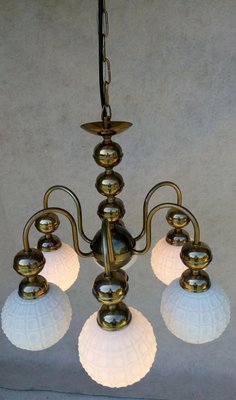 Vintage Bronze Chandelier, 1970s-VIC-935607