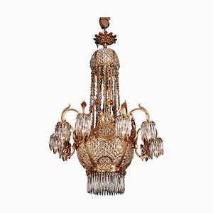 Vintage Bronze Chandelier in Classicist Style-FLW-1401997