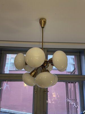 Vintage Bronze Chandelier Sputnik-QUC-1784425