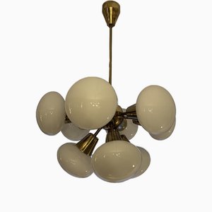 Vintage Bronze Chandelier Sputnik-QUC-1784425