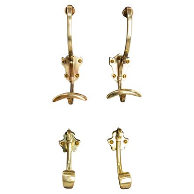 Vintage Bronze Coat Hooks, 1910, Set of 4-RIU-1770667