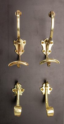 Vintage Bronze Coat Hooks, 1910, Set of 4-RIU-1770667