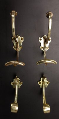 Vintage Bronze Coat Hooks, 1910, Set of 4-RIU-1770667