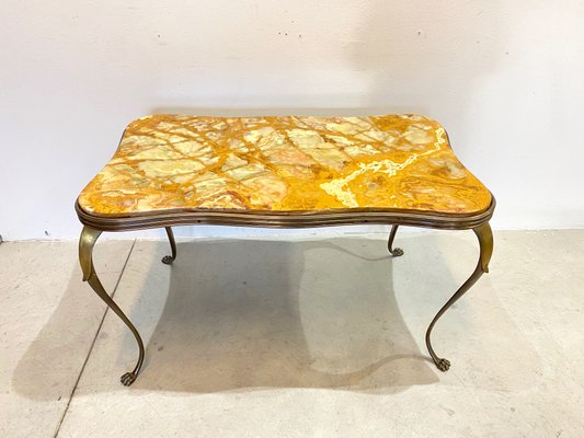 Vintage Bronze & Onyx Coffee Table-NPC-809552