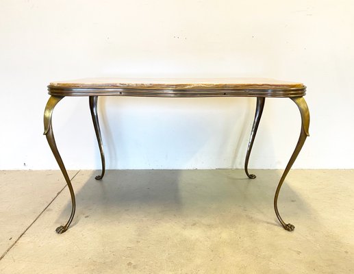 Vintage Bronze & Onyx Coffee Table-NPC-809552