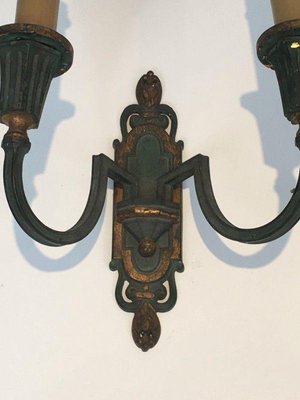 Vintage Bronze Wall Lights 1940s, Set of 2-BA-1365601