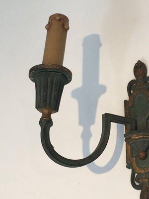 Vintage Bronze Wall Lights 1940s, Set of 2-BA-1365601