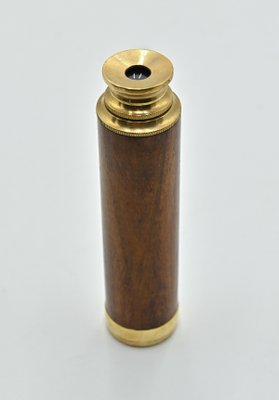 Vintage Bronze & Wood Telescope, Early 20th-Century-ZCI-1323543