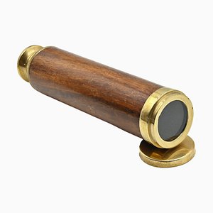 Vintage Bronze & Wood Telescope, Early 20th-Century-ZCI-1323543