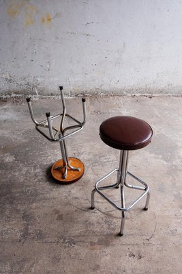 Vintage Brown Aluminum Bar Stool-PDG-1999464