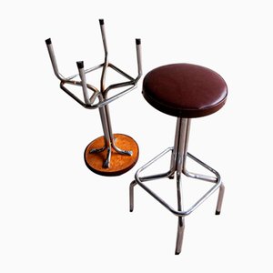 Vintage Brown Aluminum Bar Stool-PDG-1999464