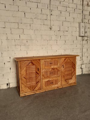 Vintage Brown Bamboo Sideboard-GZF-1824008