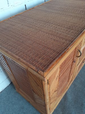 Vintage Brown Bamboo Sideboard-GZF-1824008