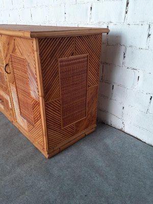 Vintage Brown Bamboo Sideboard-GZF-1824008