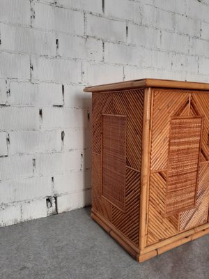 Vintage Brown Bamboo Sideboard-GZF-1824008