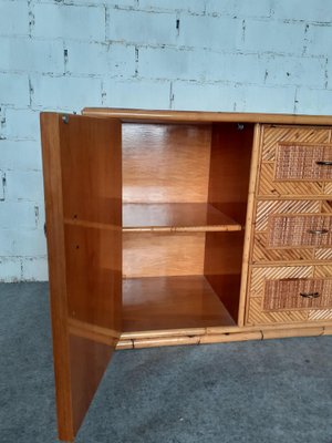 Vintage Brown Bamboo Sideboard-GZF-1824008