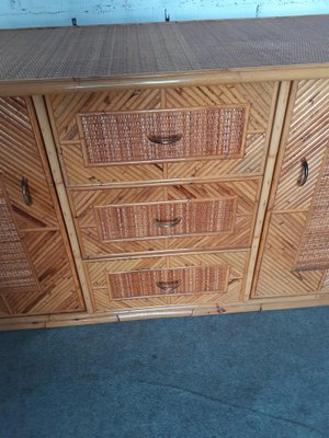 Vintage Brown Bamboo Sideboard-GZF-1824008