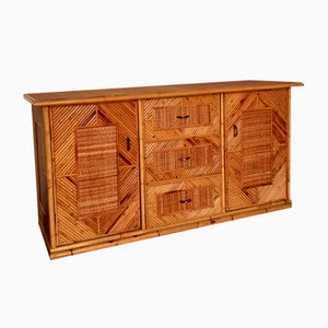 Vintage Brown Bamboo Sideboard-GZF-1824008