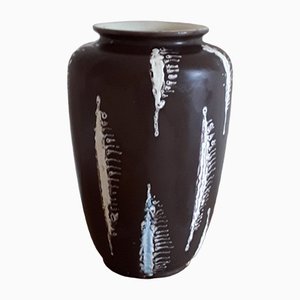 Vintage Brown Ceramic Vase, 1970s-HOI-1358223