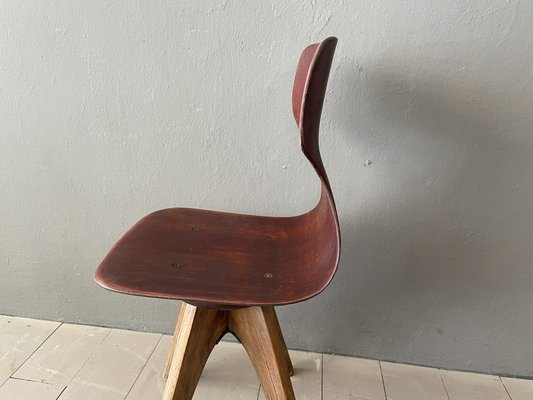 Vintage Brown High Children's Chair, 1950s-WWE-981634