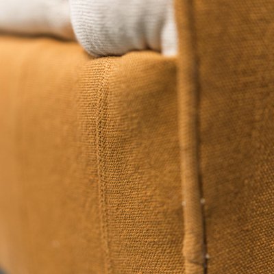 Vintage Brown Linen Sofa, 1970s-ZLY-1148203