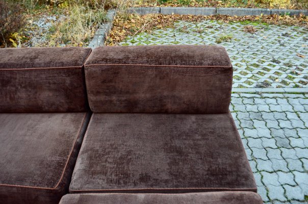 Vintage Brown Modular Sofa, 1970s, Set of 6-UF-1255549