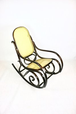 Vintage Brown Rocking Chair attributed to Michael Thonet-UJQ-2036211