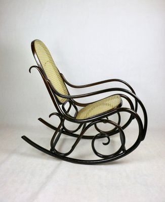 Vintage Brown Rocking Chair attributed to Michael Thonet-UJQ-2036211