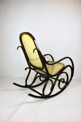 Vintage Brown Rocking Chair attributed to Michael Thonet-UJQ-2036211