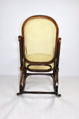 Vintage Brown Rocking Chair attributed to Michael Thonet-UJQ-2036211