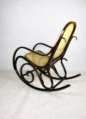 Vintage Brown Rocking Chair attributed to Michael Thonet-UJQ-2036211