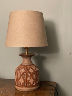 Vintage Brown Stoneware Table Lamp from Bitossi, 1960s-ARN-678931