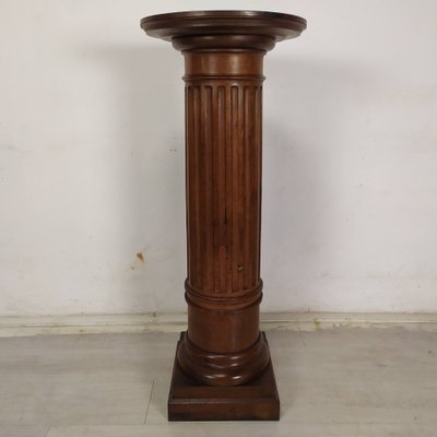 Vintage Brown Walnut Column-EAD-1777981