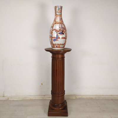 Vintage Brown Walnut Column-EAD-1777981