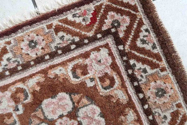 Vintage Brown Wool Rug, 1920s-JZV-1441018