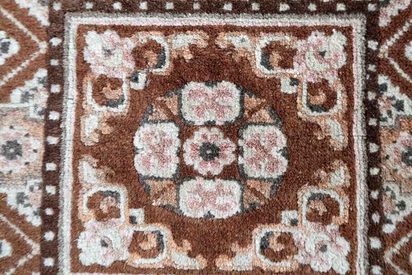 Vintage Brown Wool Rug, 1920s-JZV-1441018