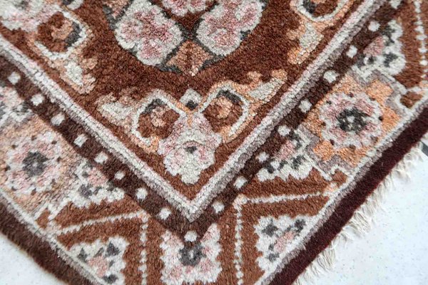 Vintage Brown Wool Rug, 1920s-JZV-1441018