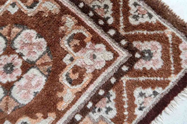 Vintage Brown Wool Rug, 1920s-JZV-1441018