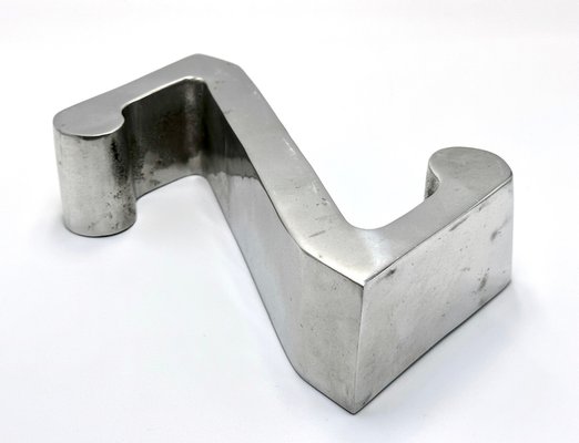 Vintage Brushed Aluminium Standing Z Letter, 1970s-ZCY-1745923