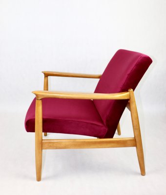 Vintage Burgundy GFM-064 Armchair attributed to Edmund Homa, 1970s-UJQ-1398426