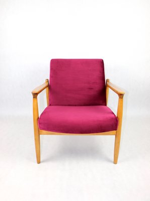 Vintage Burgundy GFM-064 Armchair attributed to Edmund Homa, 1970s-UJQ-1398426