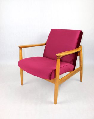 Vintage Burgundy GFM-064 Armchair attributed to Edmund Homa, 1970s-UJQ-1398426