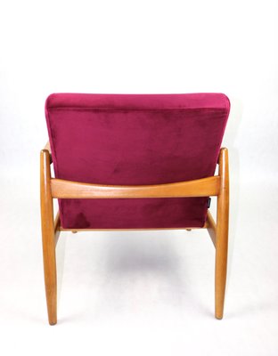 Vintage Burgundy GFM-064 Armchair attributed to Edmund Homa, 1970s-UJQ-1398426