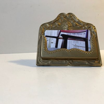 Vintage Business Card Stand in Brass, 1950s-LCR-750277