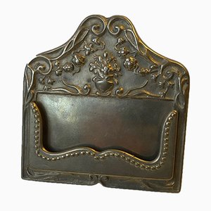 Vintage Business Card Stand in Brass, 1950s-LCR-750277