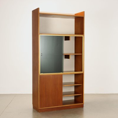 Vintage Cabinet in Aluminium and Mahogany Veneer, 1960s-VMM-2023908